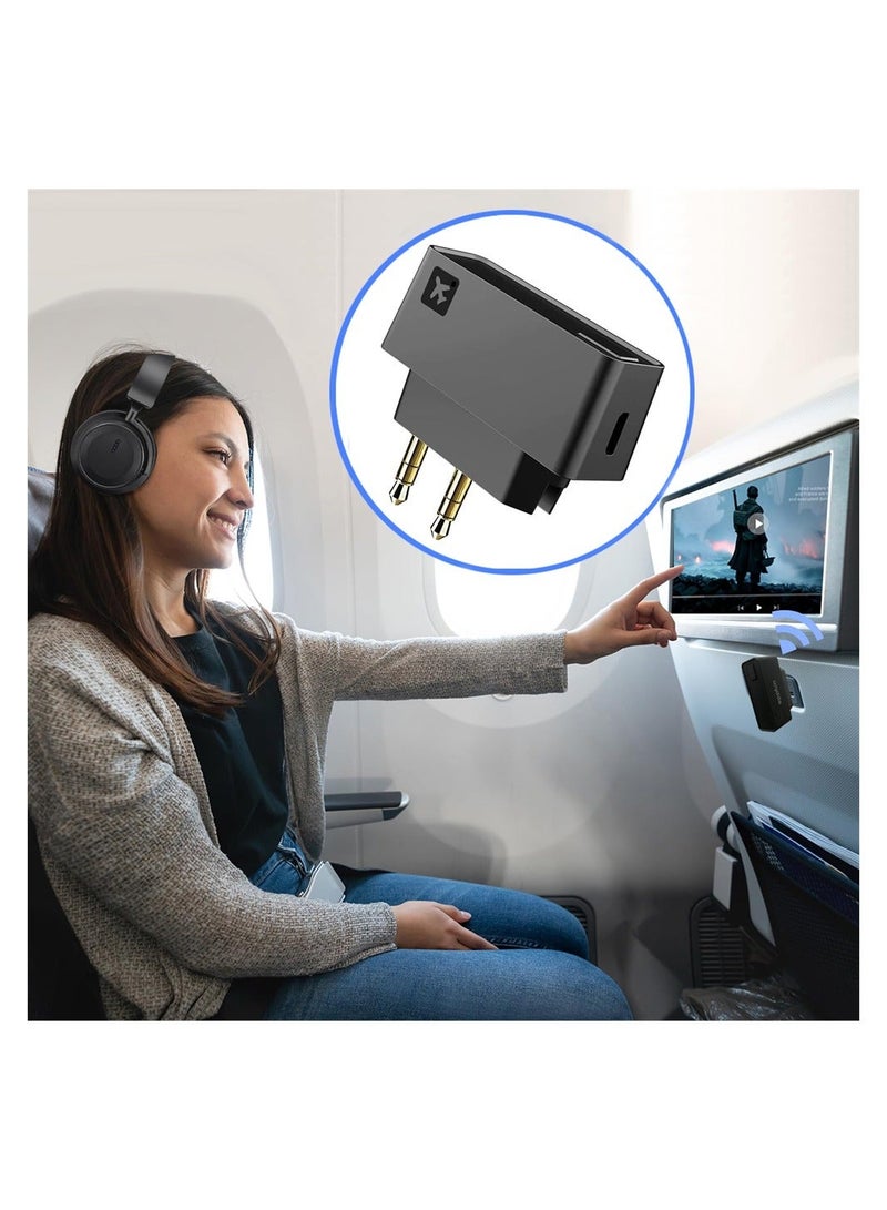 Wireless Bluetooth Transmitter, Low Latency Bluetooth 5.0 Audio Adapter for Connecting Wireless Headphones/Earbuds, Works with All 3.5mm Aux Jacks on Airplanes, Gym Equipment, TVs  - Image 3