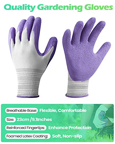 Irenare 24 Pairs Gardening Gloves Bulk for Women Ladies Breathable Rubber Coated Garden Glove for Yard Outdoor Work with Grip - Image 3
