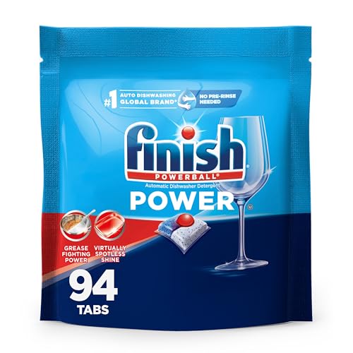 Finish Power Dishwasher Pod, No Pre-Rinse Dishwasher Detergent, Dishwasher Tabs For Deep Clean & Shine with Degreasing Power, 94 Count - Image 1