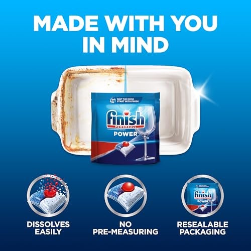 Finish Power Dishwasher Pod, No Pre-Rinse Dishwasher Detergent, Dishwasher Tabs For Deep Clean & Shine with Degreasing Power, 94 Count - Image 5