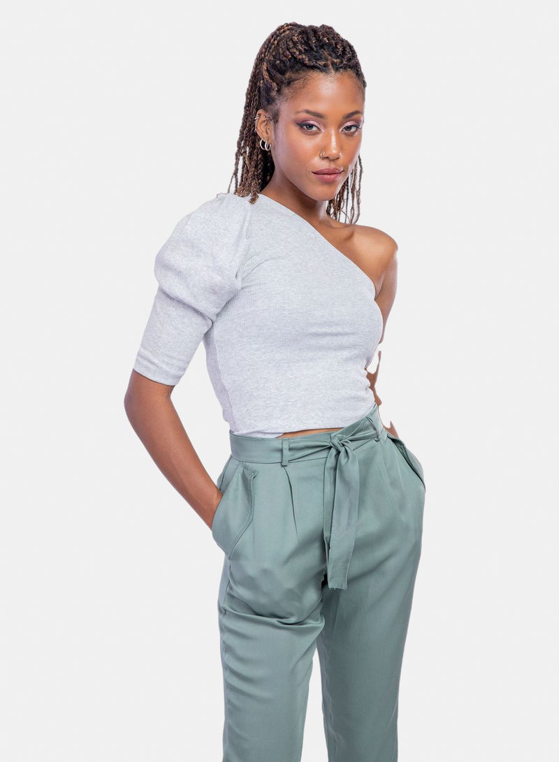 belle Off Shoulder Top With On Side Ruffles - Image 1