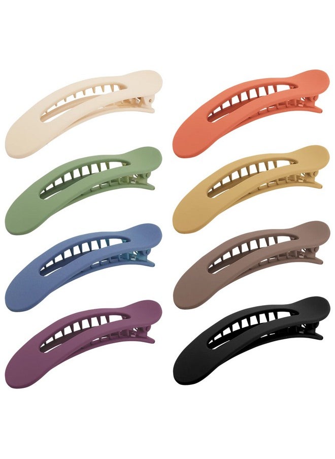 ACO-UINT - 8 Pack Hair Clips Alligator Hair Clips For Styling Sectioning Flat Claw Clips Nonslip Large Hair Claw Clips Snap Hair Clips Large French Hair Barrettes Hair Styling Accessories For Women - Image 1