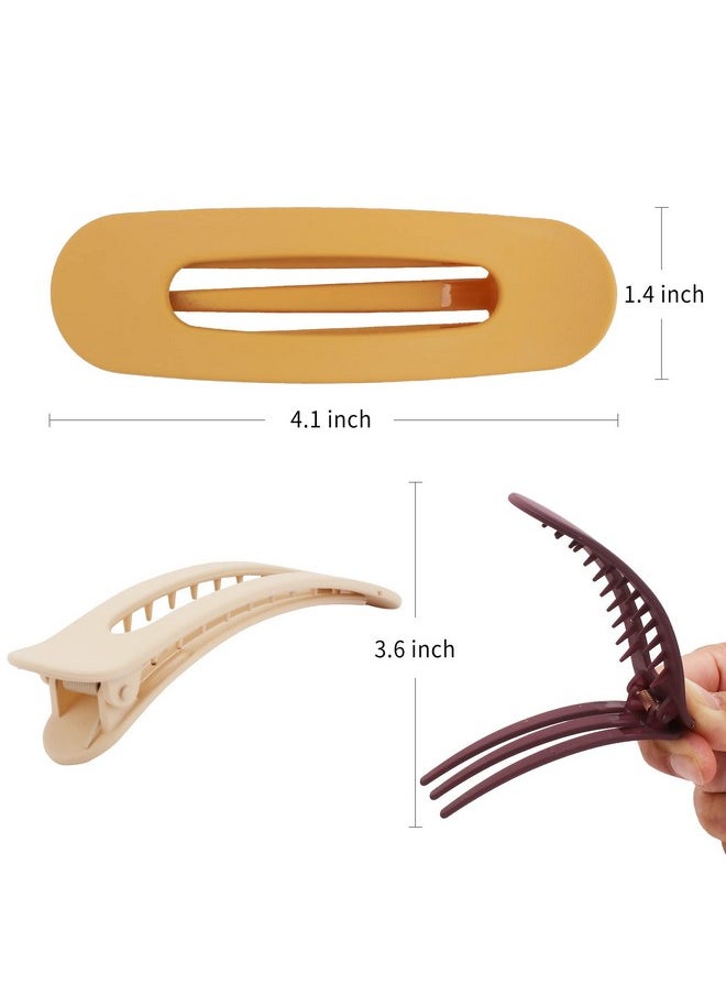 ACO-UINT - 8 Pack Hair Clips Alligator Hair Clips For Styling Sectioning Flat Claw Clips Nonslip Large Hair Claw Clips Snap Hair Clips Large French Hair Barrettes Hair Styling Accessories For Women - Image 1