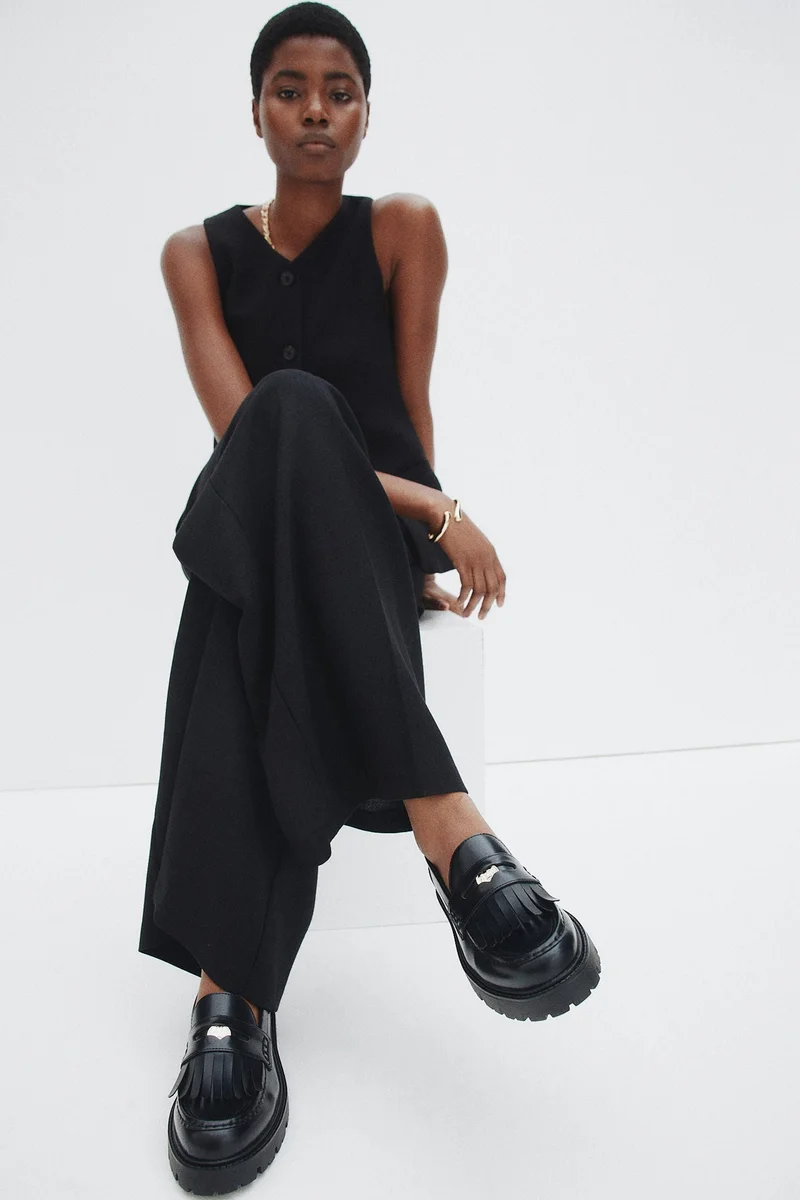 H&M Fringe-trimmed loafers
