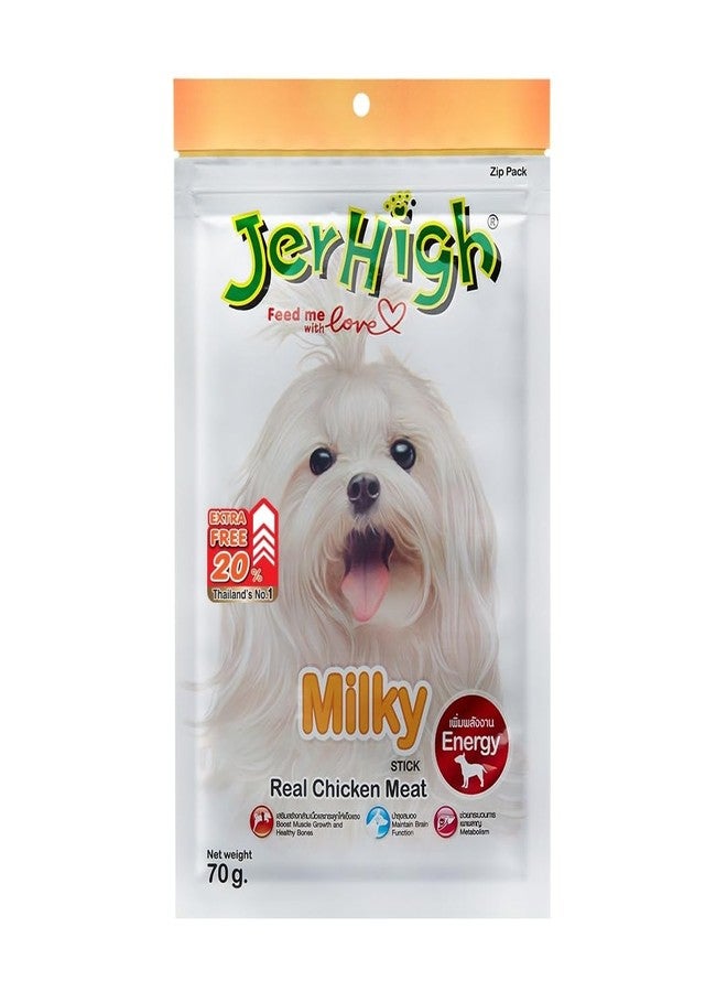 JerHigh Fully Digestible Healthy Snack & Training Treat Human Grade High Protein Chicken Stick, All Life Stages (10 X 70g) - Image 1