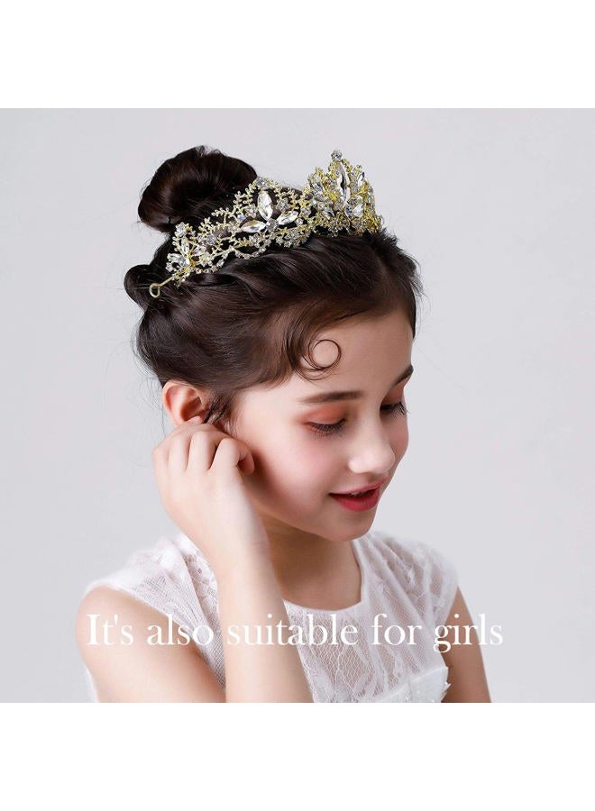 Exacoo Crystal Bridal Crowns Tiaras Prom Queen Crown Rhinestone Pageant Crowns Princess Crown for Women Girls - Image 4