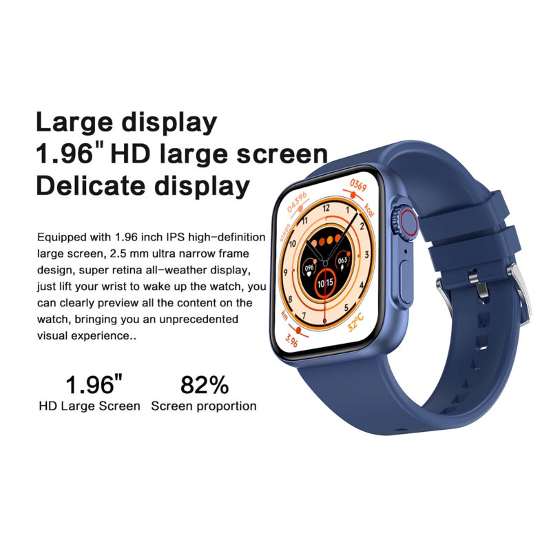 Smart Watch 1.96 Inch Retina Screen - IP67 Waterproof Fitness Tracker with 240x282 Resolution, All-Day Health Monitoring for Daily Life & Fitness Enthusiasts - Image 3