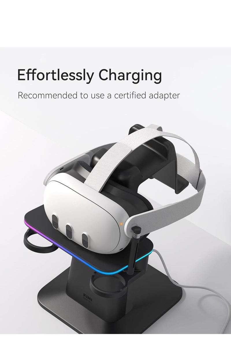 KIWI Design Charging Dock compatible with Meta Quest 3S/Quest 3/Quest 2/Quest Pro Vertical Charging Stand Accessories - Image 4