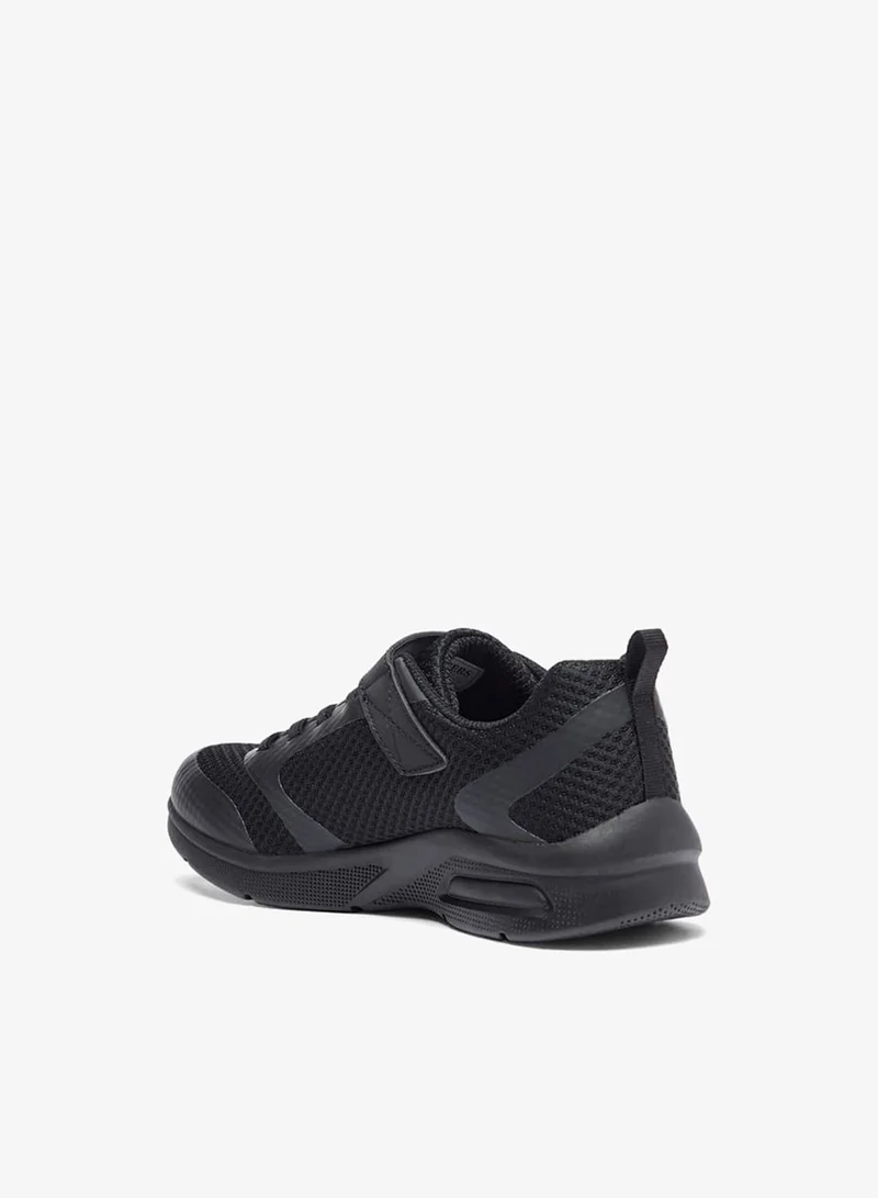 سكيتشرز سنيكرز بناتي بنعل خارجي بنمط شبكي مع إغلاق بشريط لاصق - مايكروسبيك ماكس