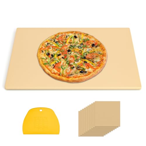XccMe Extra Large Pizza Stone 22" x 14",Rectangular Pizza Grilling/Baking Stone 22 Inch,Industrial Commercial Home Oven Stone,Ideal for Grilling Baking Several Pizzas Bread - Image 1