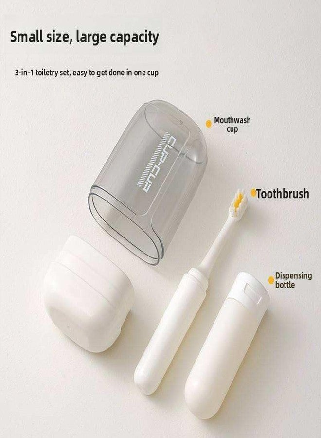 Prostuff.in Toothbrush Holder - Portable Travel Toiletry Set, Foldable Toothbrush and Cup Combo with Toothpaste Holder for Travel and Home Use -1 Pcs (Multicolour) - Image 2