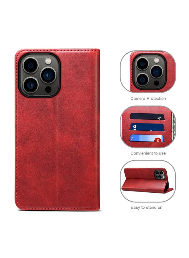 S-TOP Case For iPhone 13 Pro Max Calf Texture Horizontal Flip Leather Case with Holder & Card Slots & Wallet - Image 5