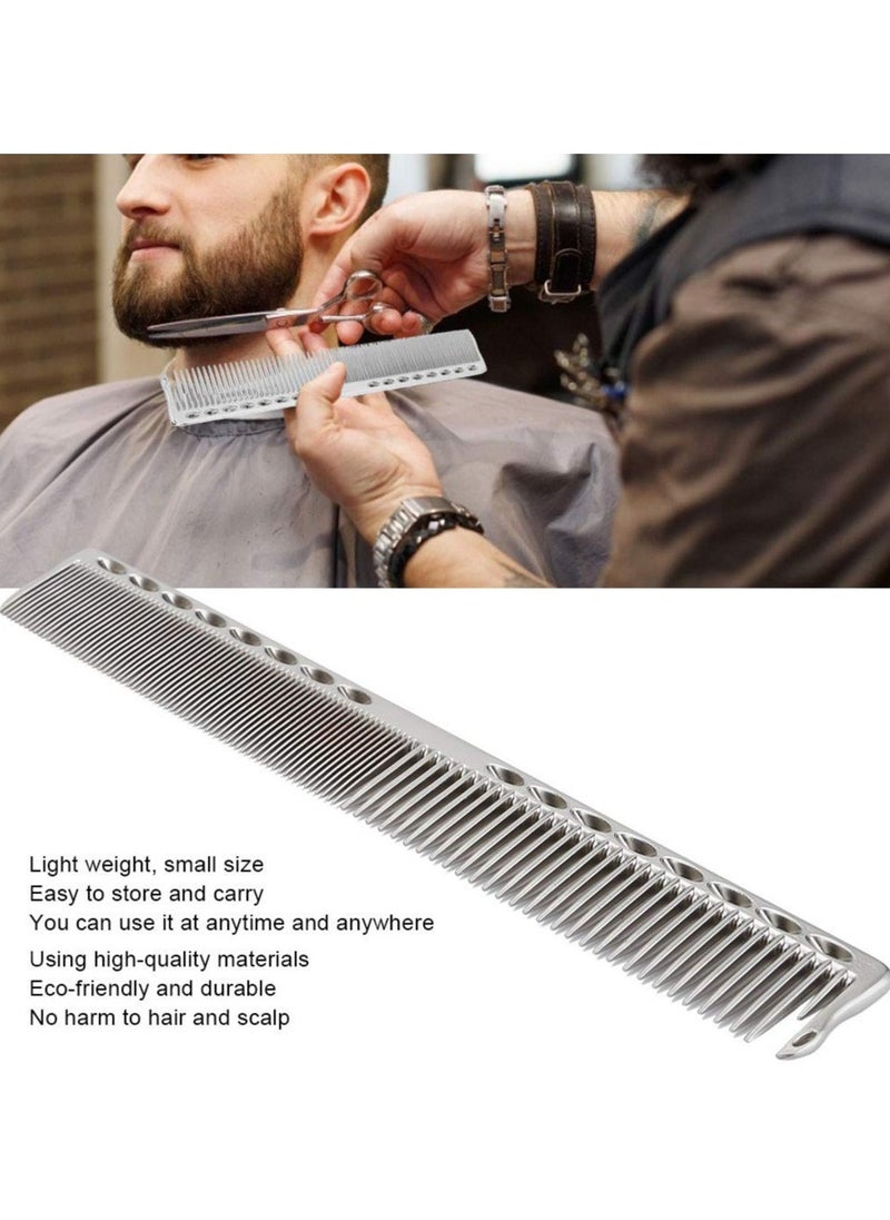 Oasisgalore Styling Comb 2pcs Professional Stainless Steel Haircut Comb Salon Hairdressing Comb Styling Tool For All Hair Types Fine and Wide Tooth Hair Barber Comb(Silver)  - Image 2