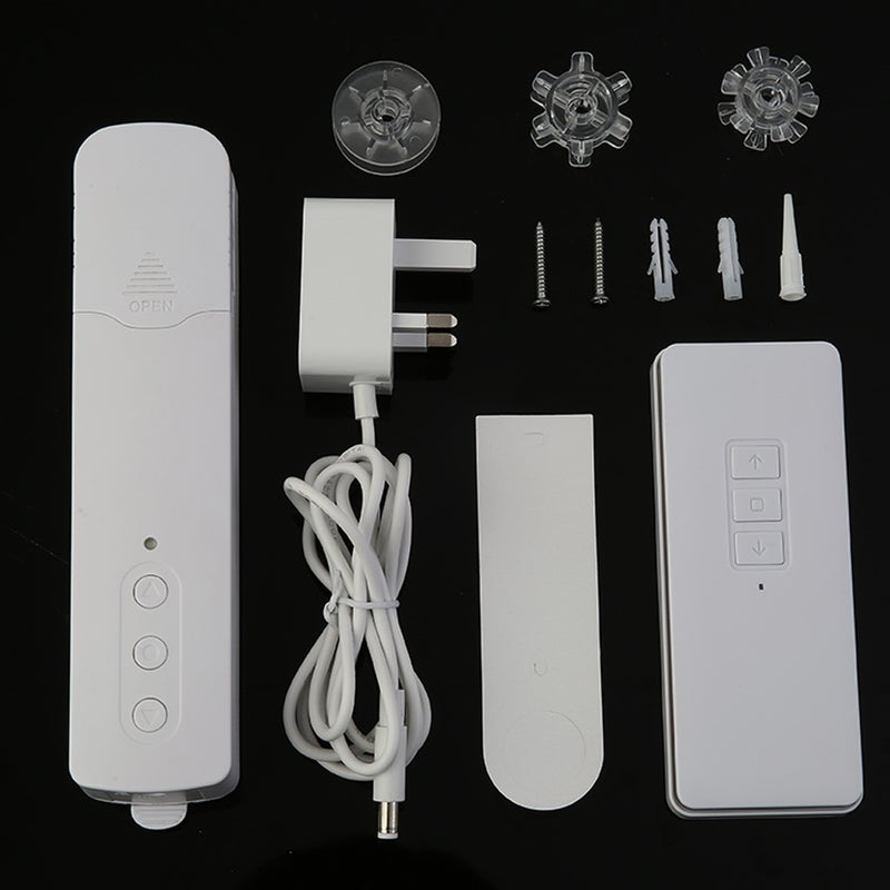 USB Power Supplys Pulling Rope Curtain Motor Intelligent Home Office Hotel Pull Bead Curtain Motor Multifunctional Curtain Motor with Remote Controller Adapter - Image 2