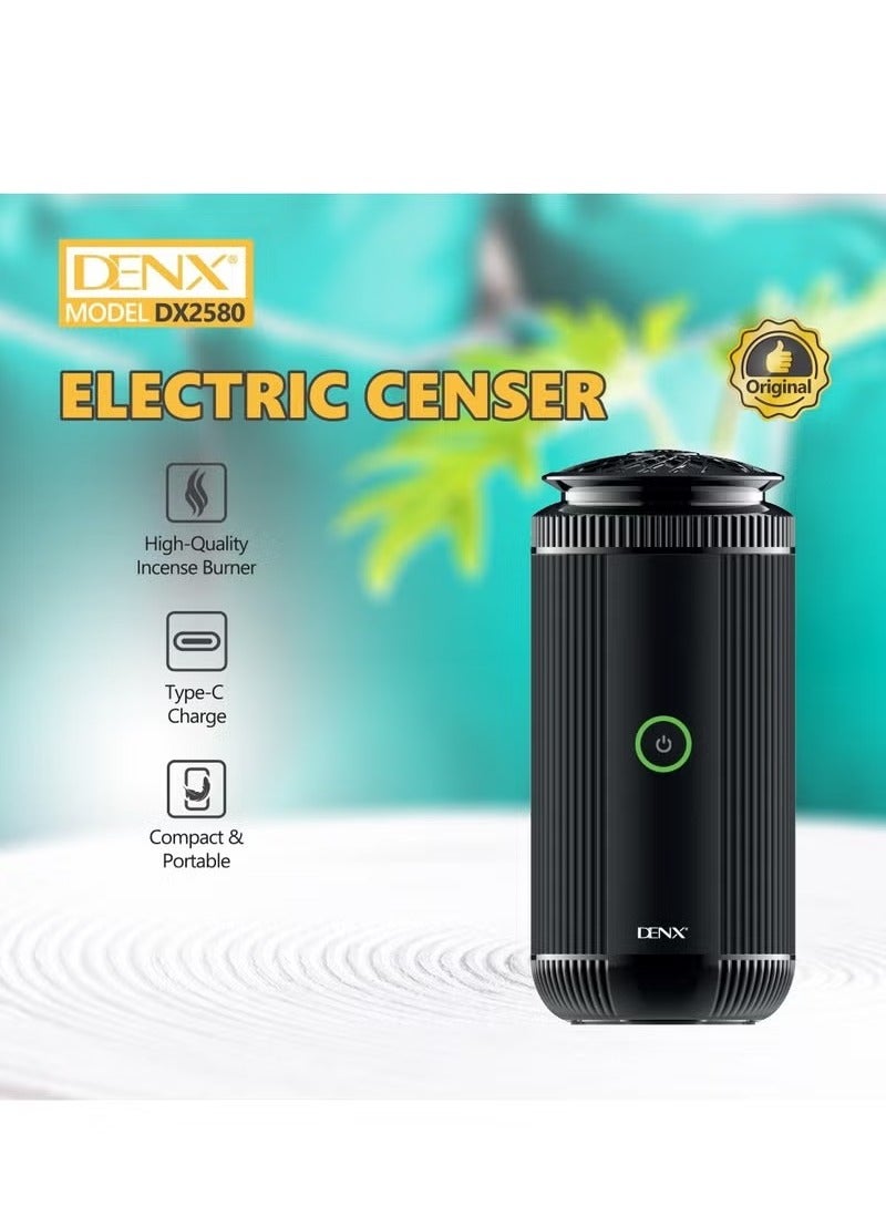 Denx Rechargeable Electric Incense Burner with TYPE-C Port, Incense Burner with Turbo Fan to Ensure Good and Faster Distribution of Incense - Image 2