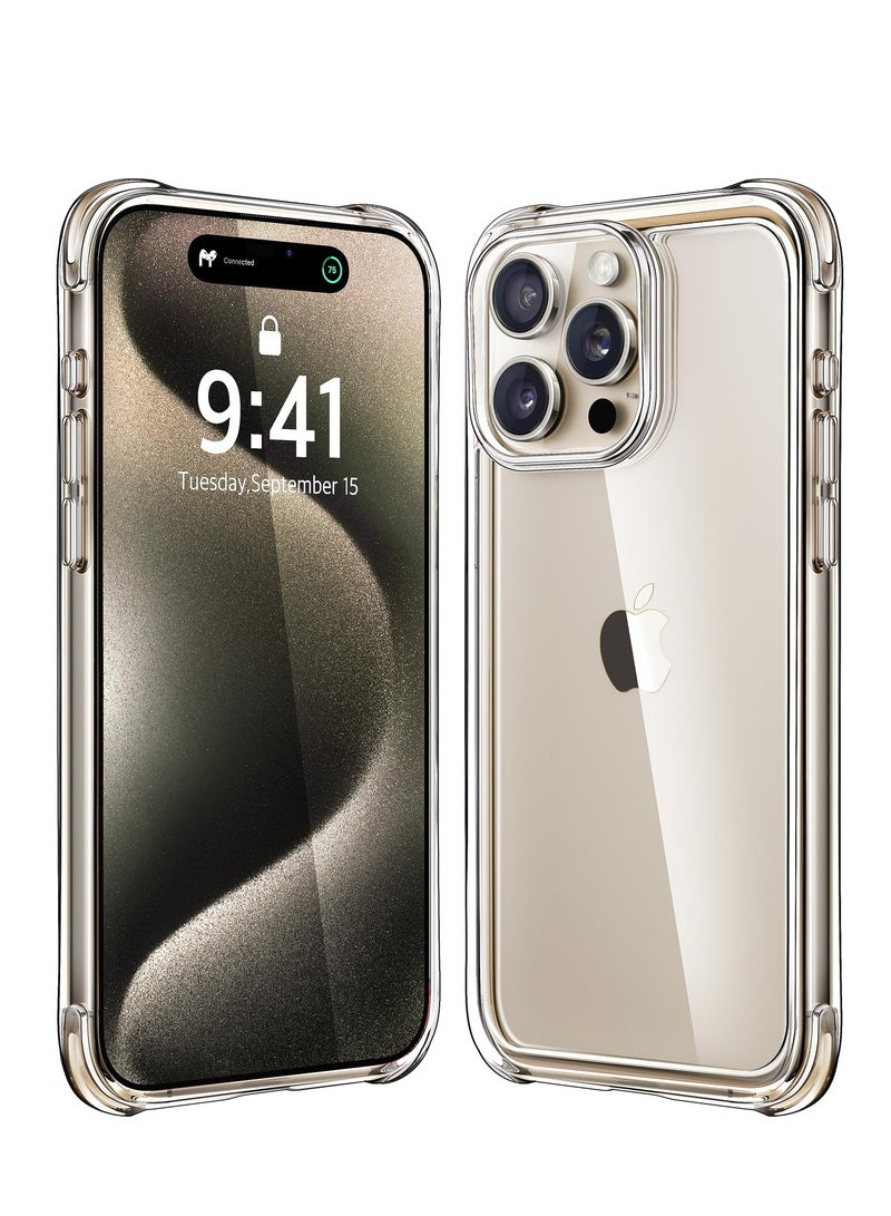 SYOSI Clear Protective Case for iPhone 15 Pro, (Not Yellowing) Transparent Cover See-Through Protective Shell TPU Clear Protective Case Minimalist Transparent Case Minimalist Cover for iPhone 15 Pro 2023 - Image 1