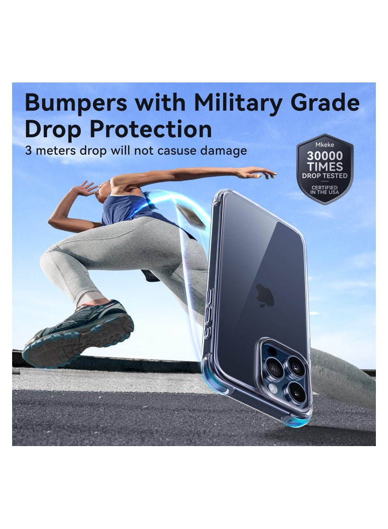 SYOSI Clear Protective Case for iPhone 15 Pro, (Not Yellowing) Transparent Cover See-Through Protective Shell TPU Clear Protective Case Minimalist Transparent Case Minimalist Cover for iPhone 15 Pro 2023 - Image 3