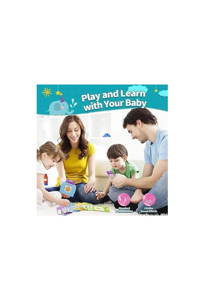 general Talking Flash Cards for Toddlers 2-6 Years Arabic & English,224 Sight Words for Preschool Kids Talking Flash Cards, Preschool Learning Educational Toys Montessori Toys for Kids Age 2-6 (Blue) - Image 4