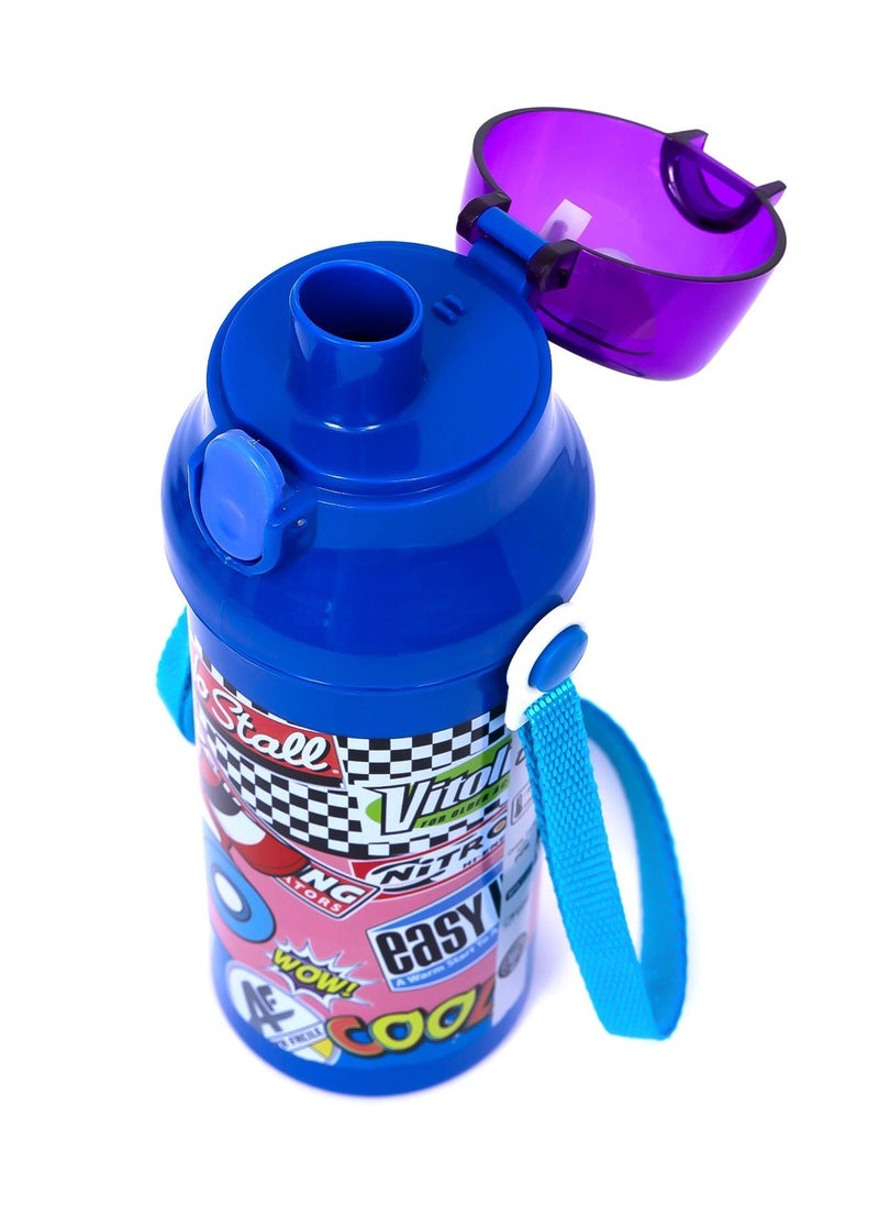 Eazy Kids Water Bottle 600ml - Blue  - Image 3