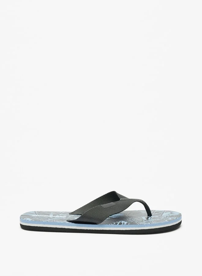 shoexpress Mens All-Over Print Slip-On Thong Slippers