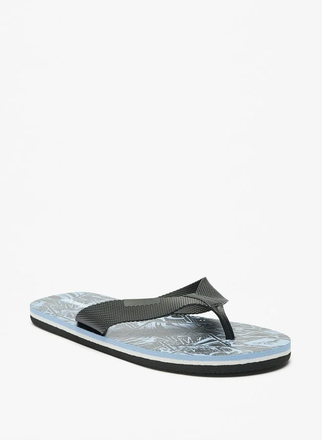 shoexpress Mens All-Over Print Slip-On Thong Slippers