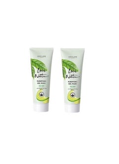 Oriflame love nature purifying gel wash with organic tea tree and lime - 125 x 2 ml - Pack of 2 and cleansing sponge  - Image 5