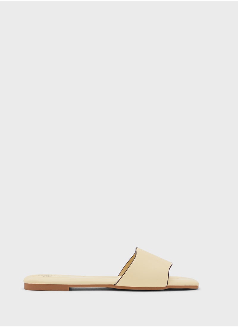 Ginger Scallop Design Flat Sandal  - Image 1