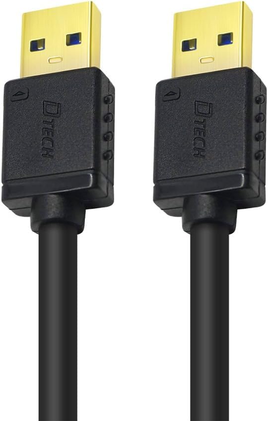 DTECH Short USB 3.0 Type A to A Cable Male to Male High Speed Data Cord 9.8-Inch Black Compatible with Printer Scanner Computer Speaker Laptop Fan Cooling Pad USB Hub External Hard Drive - Image 2