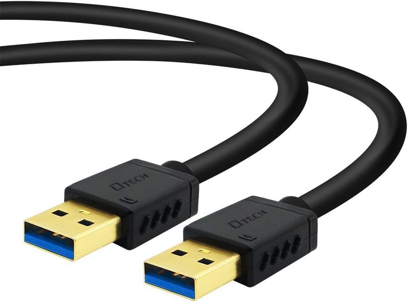 DTECH Short USB 3.0 Type A to A Cable Male to Male High Speed Data Cord 9.8-Inch Black Compatible with Printer Scanner Computer Speaker Laptop Fan Cooling Pad USB Hub External Hard Drive - Image 5