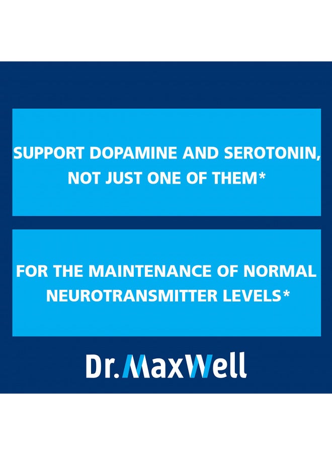 Dr. Maxwell Serotonin and Dopamine Supplements, Better Than Dopamine or Serotonin Support Only. Helps Maintain Normal Neurotransmitter Levels. Mucuna Pruriens, 5-HTP, 60 Capsules Women Men  - Image 3
