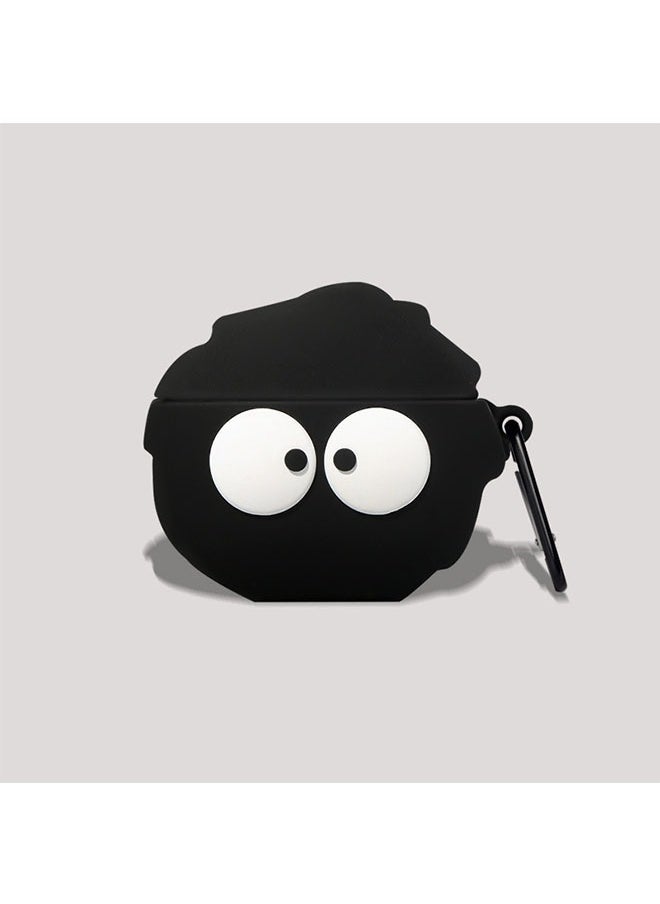 Generic Coal Ball Shape Bluetooth Headphone Protective Cover For Apple AirPods 3 Pro Black  - Image 3