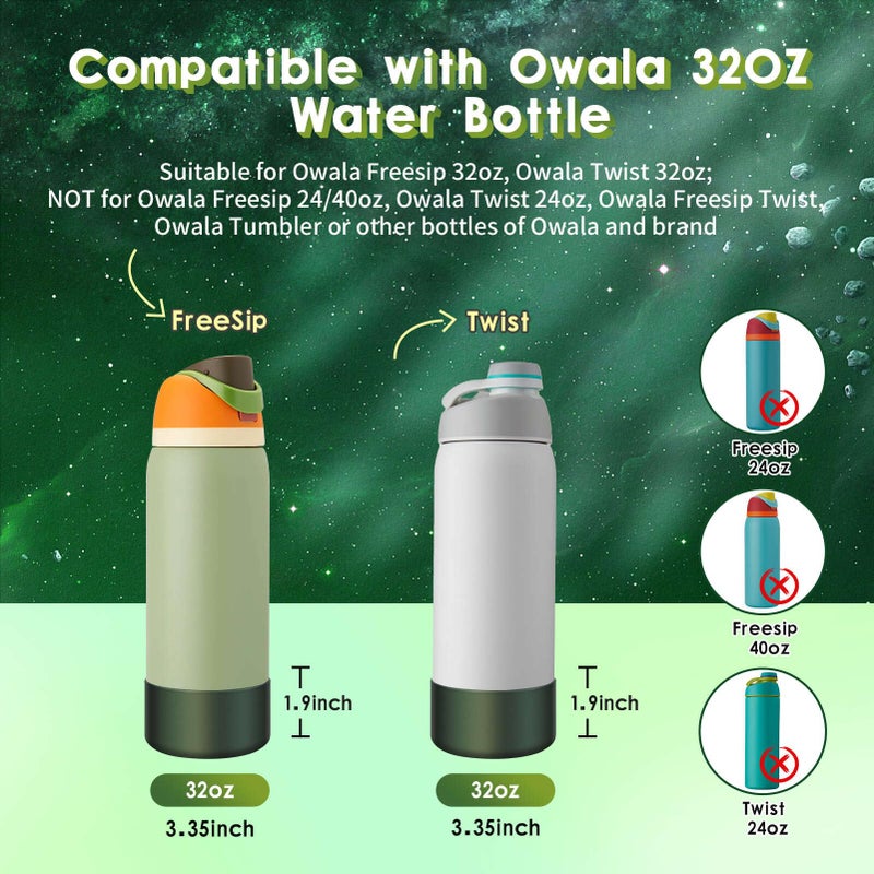 BKBY Chameleon Silicone Water Bottle Boot, Compatible with Owala 24oz 32oz 40oz, Gradient Matte Luster Cup Sleeve Bottom Cover for FreeSip, Twist, or Flip Stainless Steel Water Bottles - Image 2