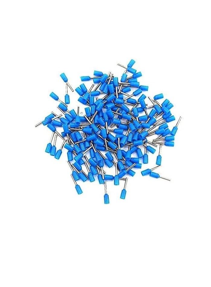 Insulated Ferrules Terminal Block Cord End Wire Tubular Connector Electrical Crimp Cable Lugs Terminal Cable Crimp Cable Sleeve for Wire Connection Pack of 100 0.75mm E7508 Blue - Image 2