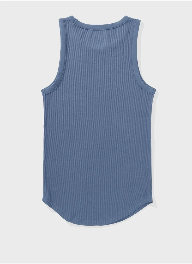 American Eagle Crew Neck Cropped Top