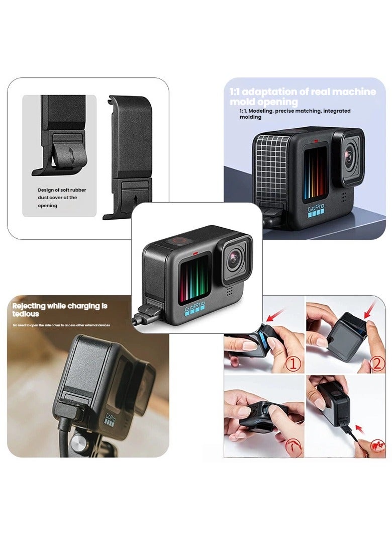 General For GoPro 12/11/10/9 Accessory Kit: Silicone Case + Battery Cover + 2 Sets of Tempered Film  - Image 3