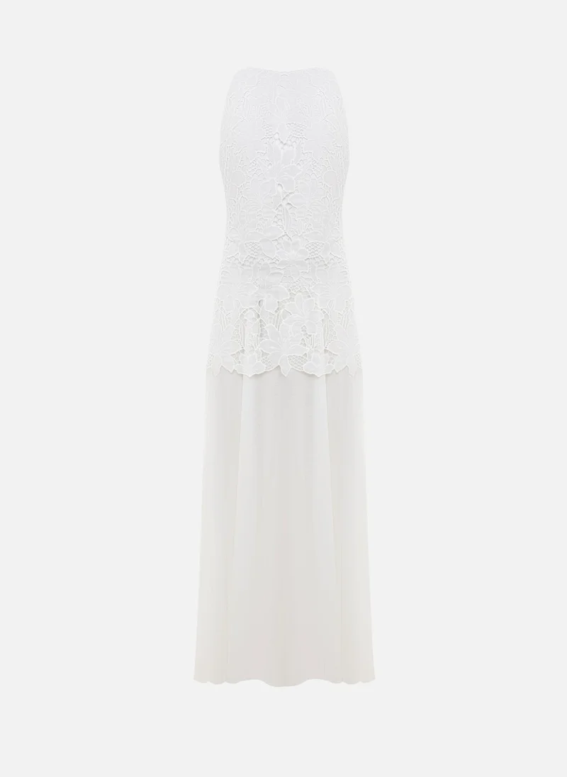 Lichi  Maxi dress with guipure bodice and lightweight skirt for Women | Best Price UAE