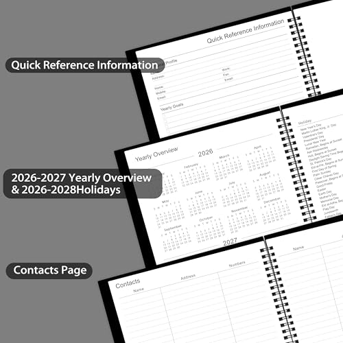 BooQool Planner 2026-2027 - Jul 2026 - Jun 2027, 9" x 11" Academic Planner, Weekly Monthly Planner 2026-2027, Twin-Wire Binding, Colorful Monthly Tabs, Enterprise - Image 5