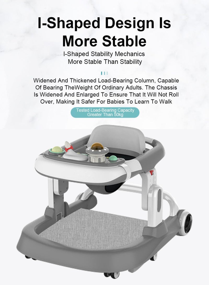 ما بيبي مشايات أطفال مضادة على شكل O مع سرعة وتروس قابلة للتعديل ، مشاية للطفل مع فرامل أمان أوتوماتيكية - Image 5