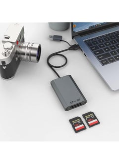 Excefore Sd Uhs Ii Dual Slot Card Reader Dual Slot Usb C Sd 4.0 Memory Card Reader Adapter Usb 3.2 Gen 1 Workflow Dual Slot Sdhc Sdxc Uhs Ii  - Image 1