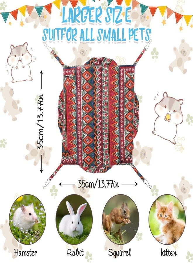 XINRUI 3 Tier Guinea Pig Cage Accessories,Ferret Rat Hammock,13.7x13.7 Inches, Pet Cage Hanging Bunkbed Hammock for Small Animals,Guinea Pig,Ferret,Kitten,Squirrel, Chinchilla, Rat,Parrot - Image 2