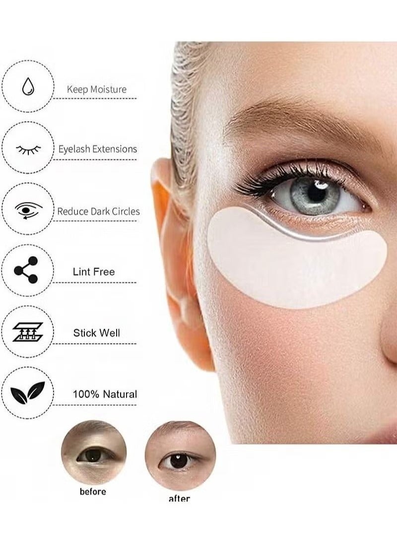 Generic 100 Pairs Under Eye Gel Pad Eyelash Extension Pads No Shedding DIY False Eyelash Extension Makeup Eye Gel Patches  - Image 2