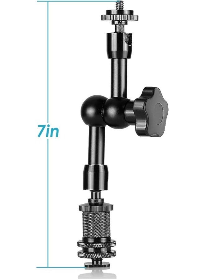 ذراع سحري مفصلي بقوة الاحتكاك قابل للتعديل لجهاز كاميرا DSLR / شاشة LCD / DV / أضواء LED / ضوء فلاش (7 بوصة) - Image 1