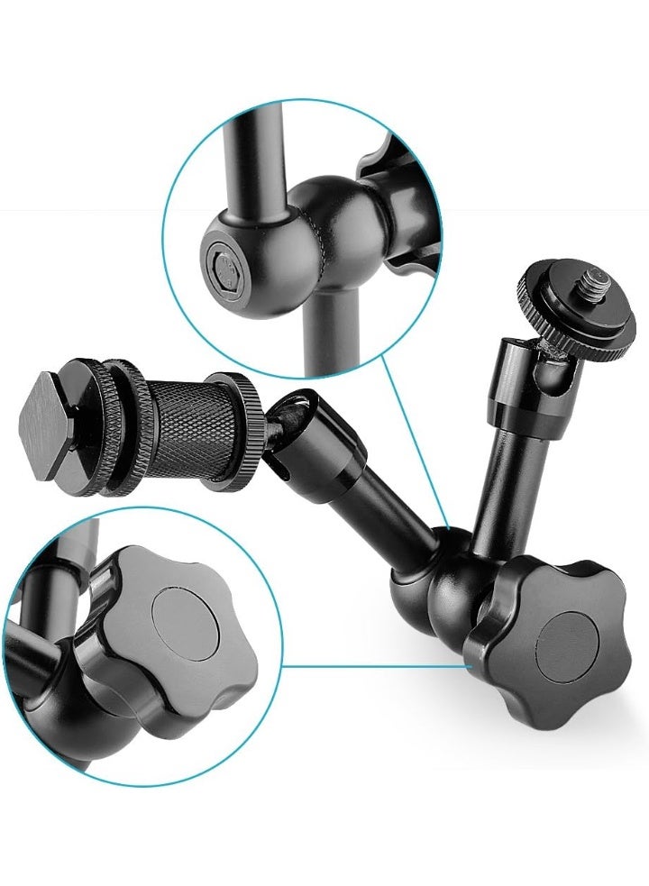 ذراع سحري مفصلي بقوة الاحتكاك قابل للتعديل لجهاز كاميرا DSLR / شاشة LCD / DV / أضواء LED / ضوء فلاش (7 بوصة) - Image 4