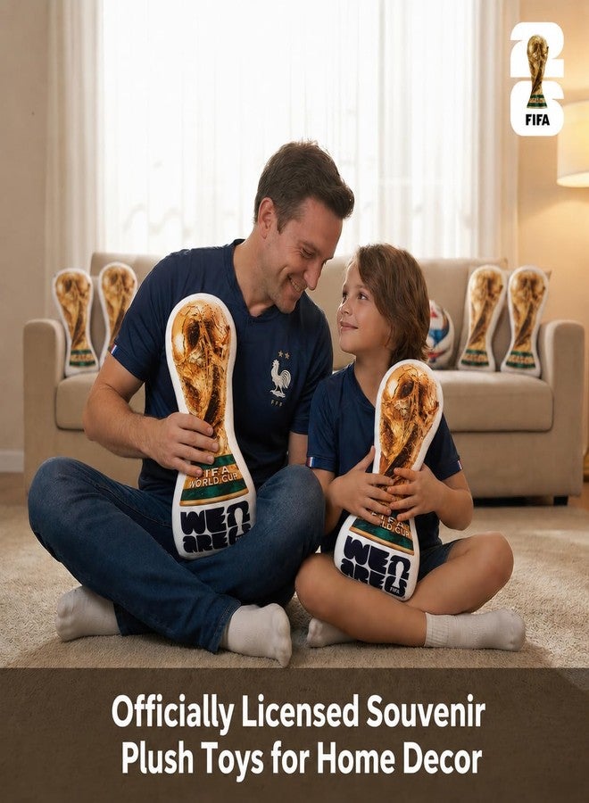 MESUCA FIFA 2026 World Cup Trophy Plush Pillow, 14.5Inch Real Size Officially Licensed Souvenir Plush Toys for Bedding, Home Decoration, Kids Gift, World Cup 2026 Merchandise Fan Accessory - Image 4
