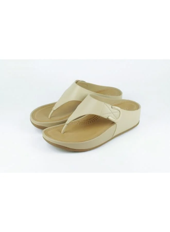 Zayna Beige 221-369 Zayna Women's Adjustable Thong Wedge Slip on 25ABT101 Beige for Women | Best Price UAE