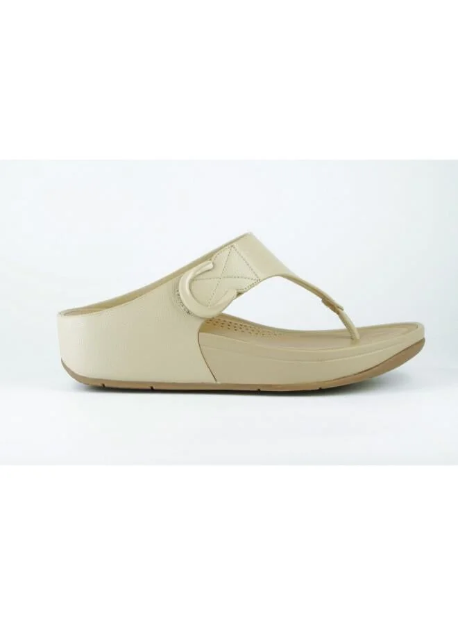 221-369 Zayna Women's Adjustable Thong Wedge Slip on 25ABT101 Beige