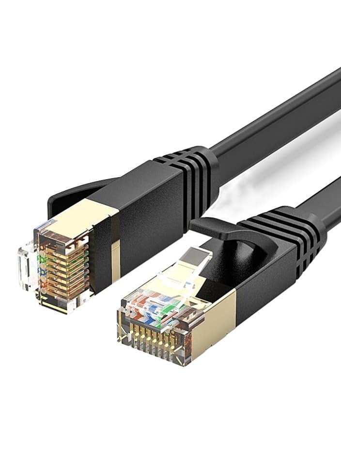 AL RAID 20M Cat 7 Ethernet Cable High Speed Gigabit Flat Lan Network Cable with RJ45 Gold Plated Connector 10Gbps 600Mhz Shielded Internet Patch Cord - Image 1