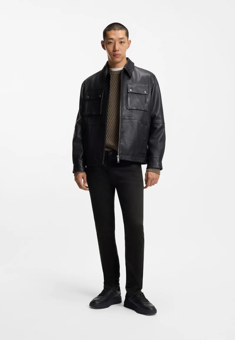 HUGO Black Extra-slim-fit jeans in black-black stretch denim for Men | Best Price UAE