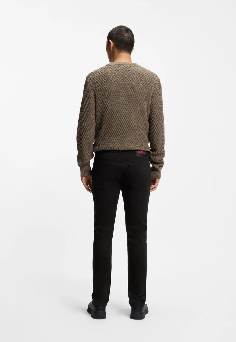 هوجو جينز نحيف للغاية بلون أسود فائق من قماش دينم مطاطي