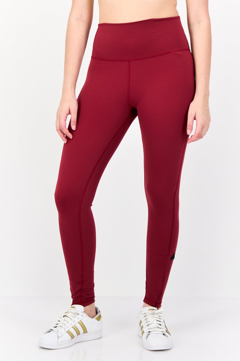 Adidas Women Sportswear Fit Training Tights, Maroon - Image 1